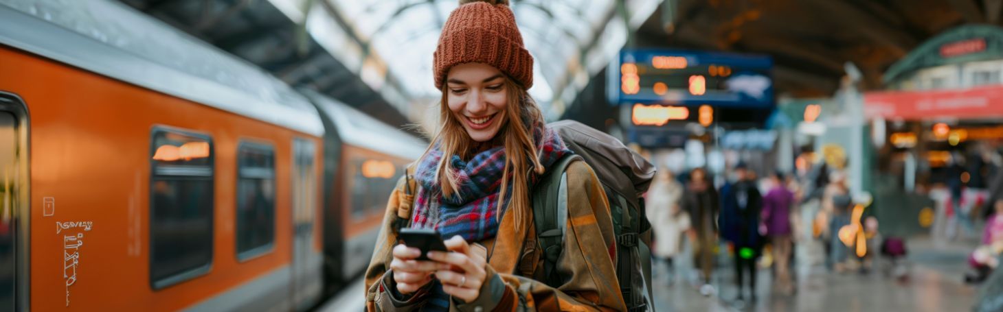 Kobieta stojąca na peronie