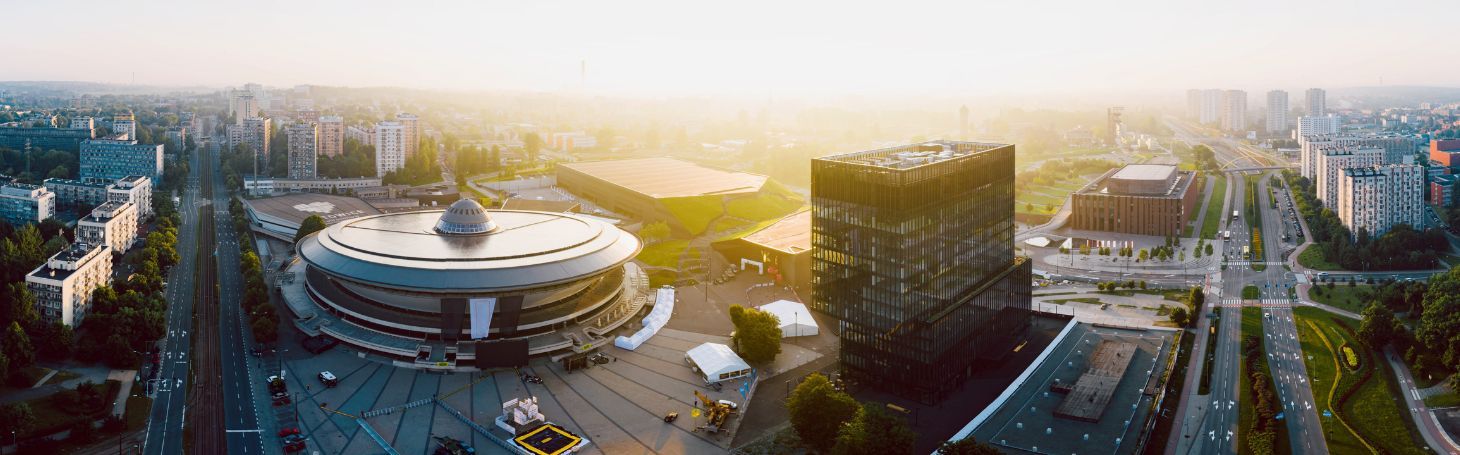 Widok z góry na Katowice