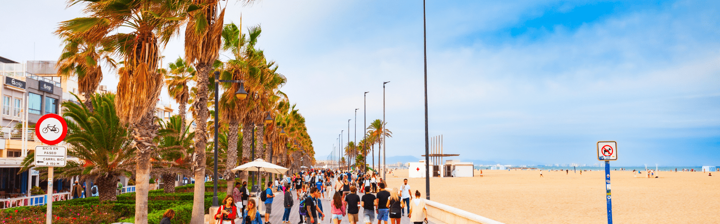 Walencja deptak nad morzem