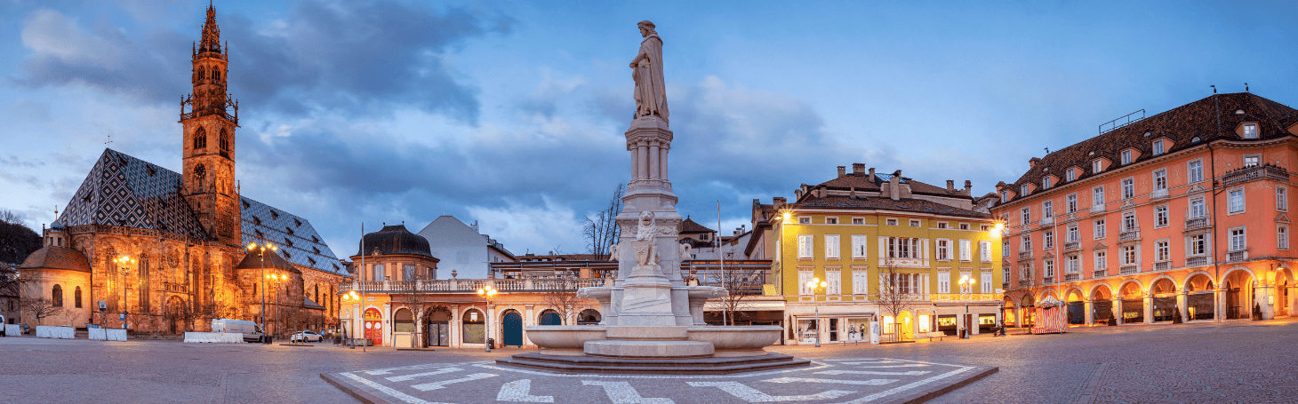 Bolzano widok nocą
