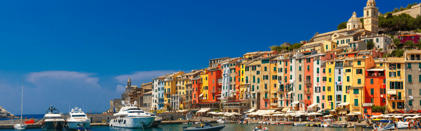 Genua widok na kolorowe domki