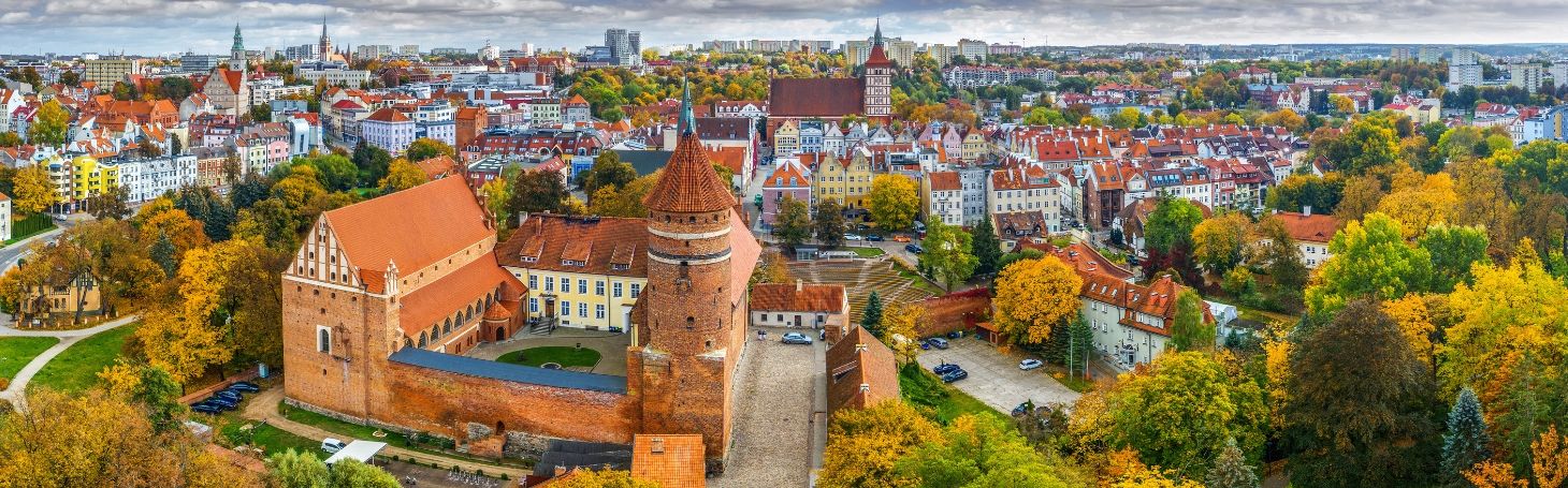 Widok z góry na Olsztyn