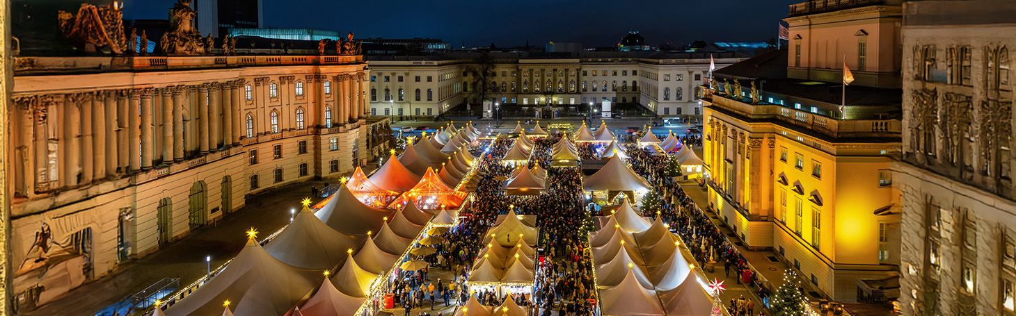 Jarmark w Berlinie z lotu ptaka