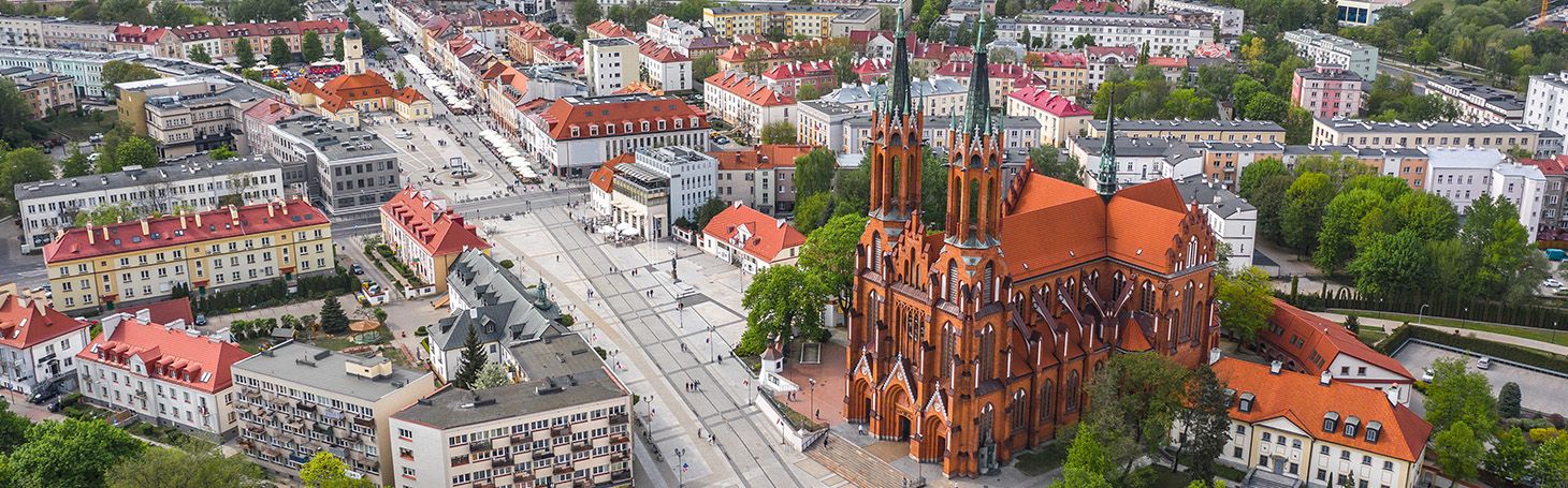 Widok z góry na Białystok
