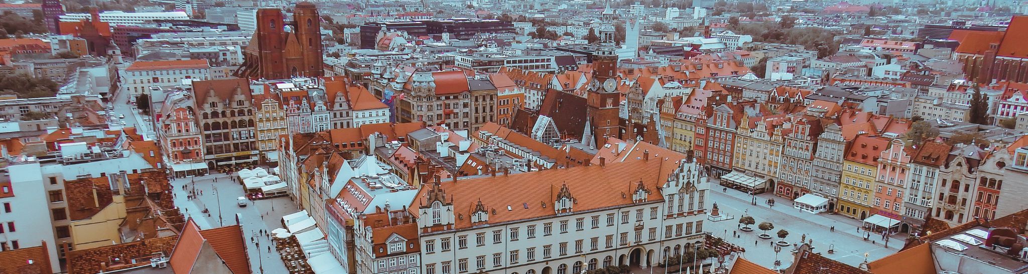 Grafika: widok na Rynek we Wrocławiu