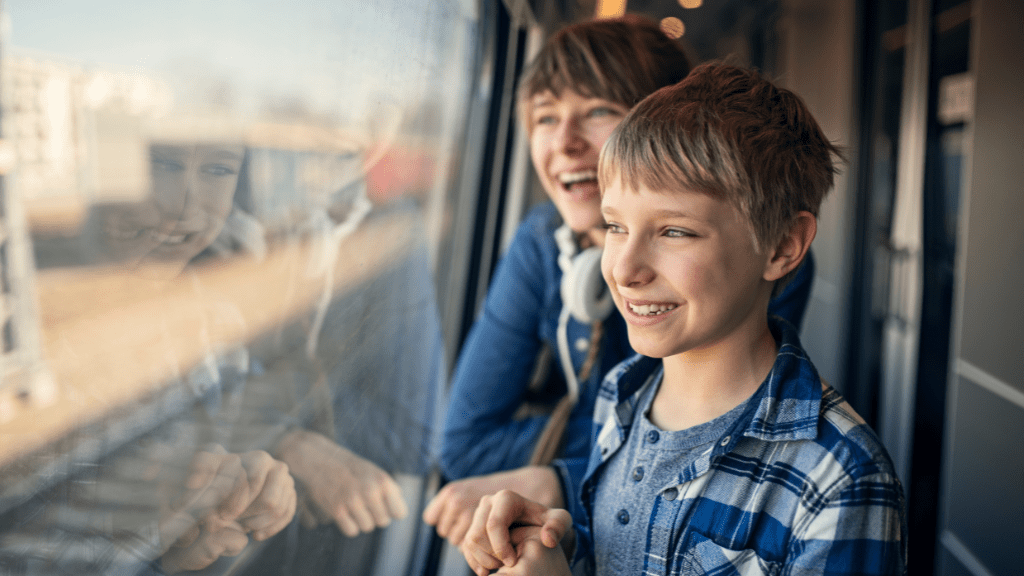 Dziecko w pociągu