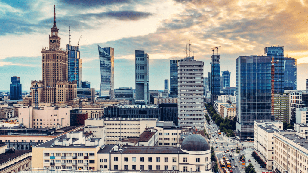 Panorama centrum Warszawy