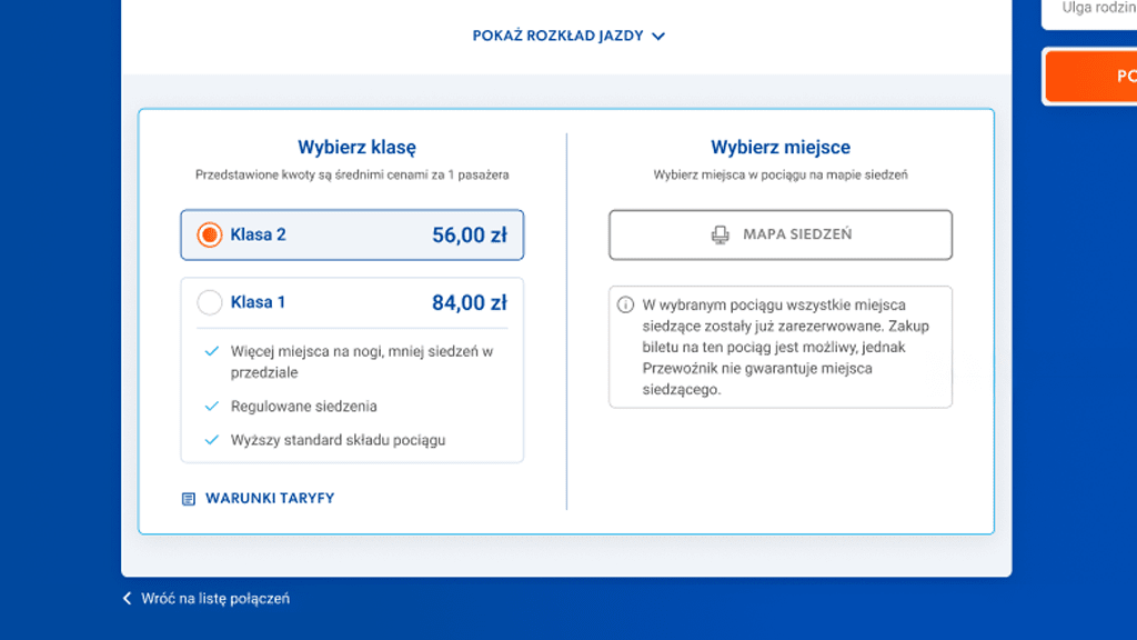 wygląd modułu z wyszarzeniem miejsc siedzacych